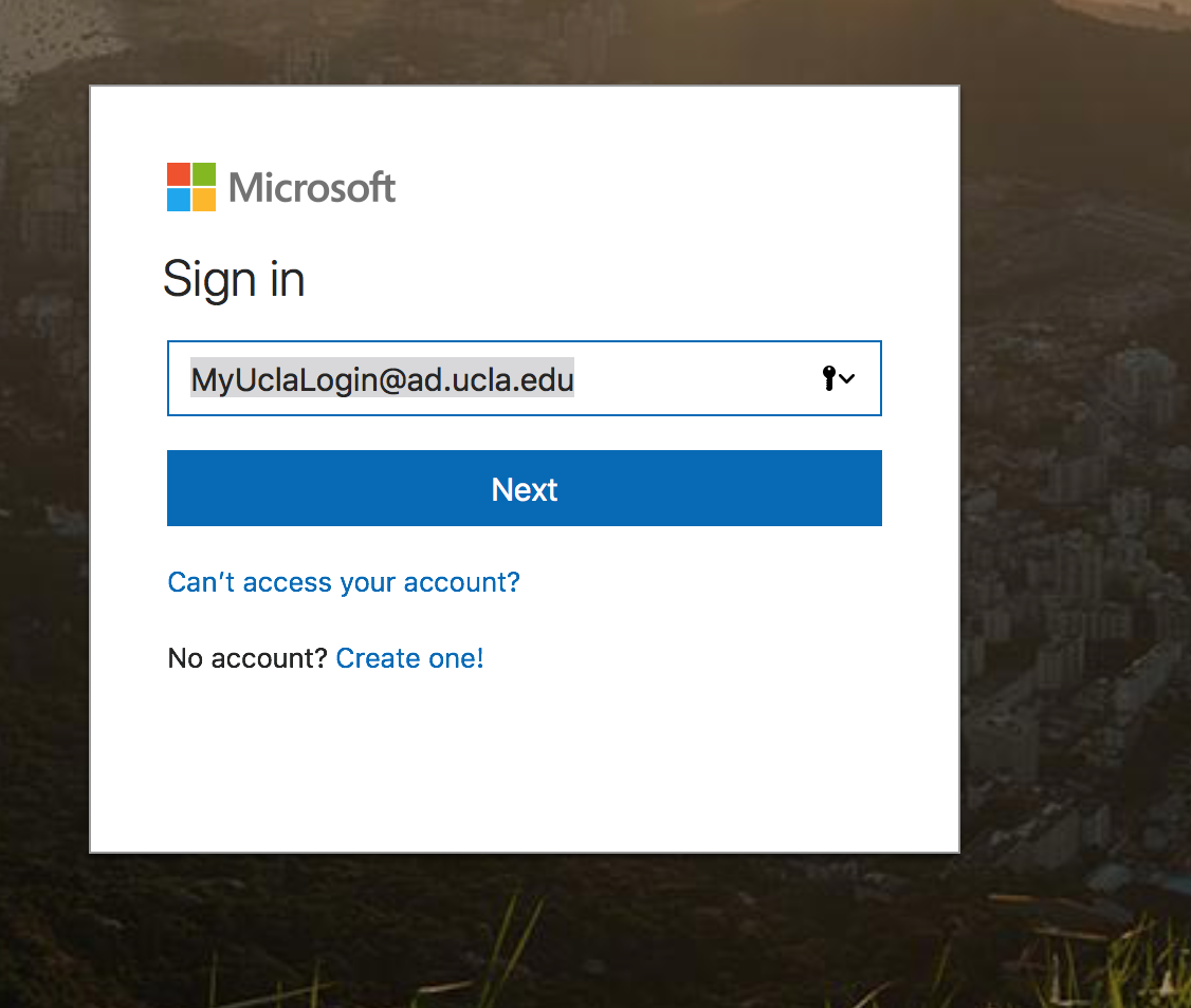 Office 365 portal sign-in